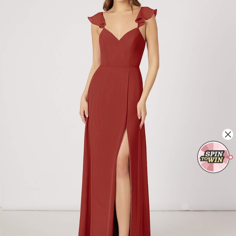 Azazie Everett Gown- Terracotta color